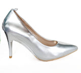 Shimmery Silver Pumps