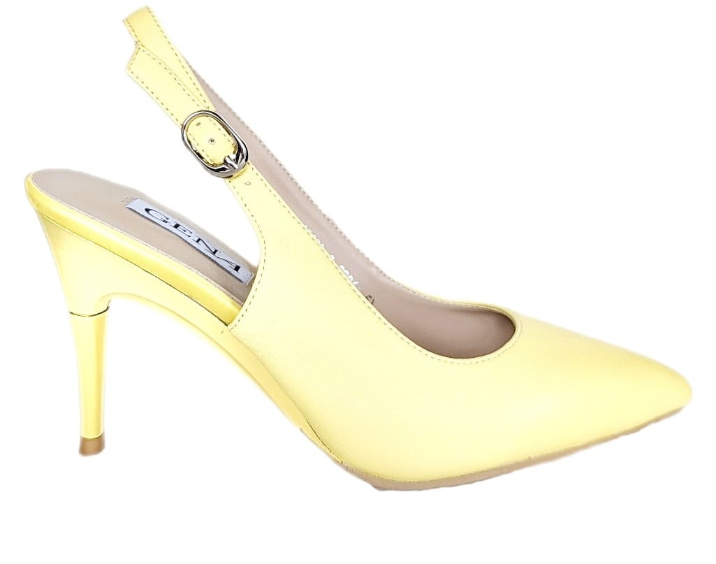 Women Stylish Yellow Block Heels